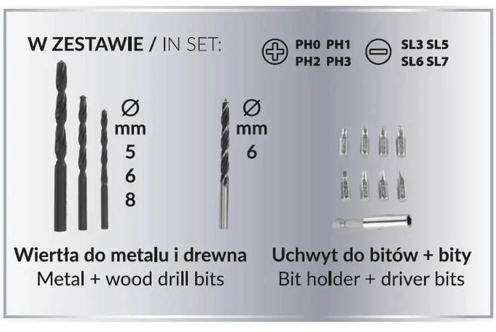 Dedra Rinkinys Rinkinys ded7143 + ded7144 + ded7032 + ded7034 + ded7038 + 13 vnt. priedų