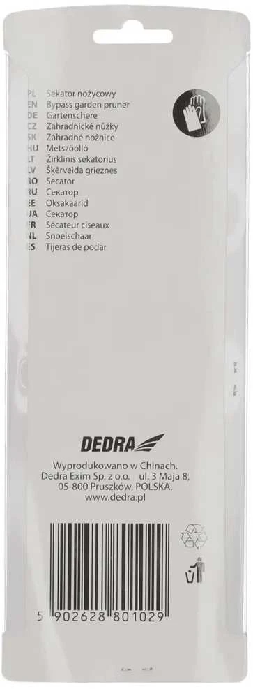 Dedra irklinis sekatorius alioms akoms pjovimo storis maks 20 mm tefloninis padengimas