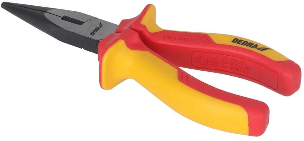 Dedra Szczypce Replės ilgomis nosimis, tiesios, 160 mm, VDE