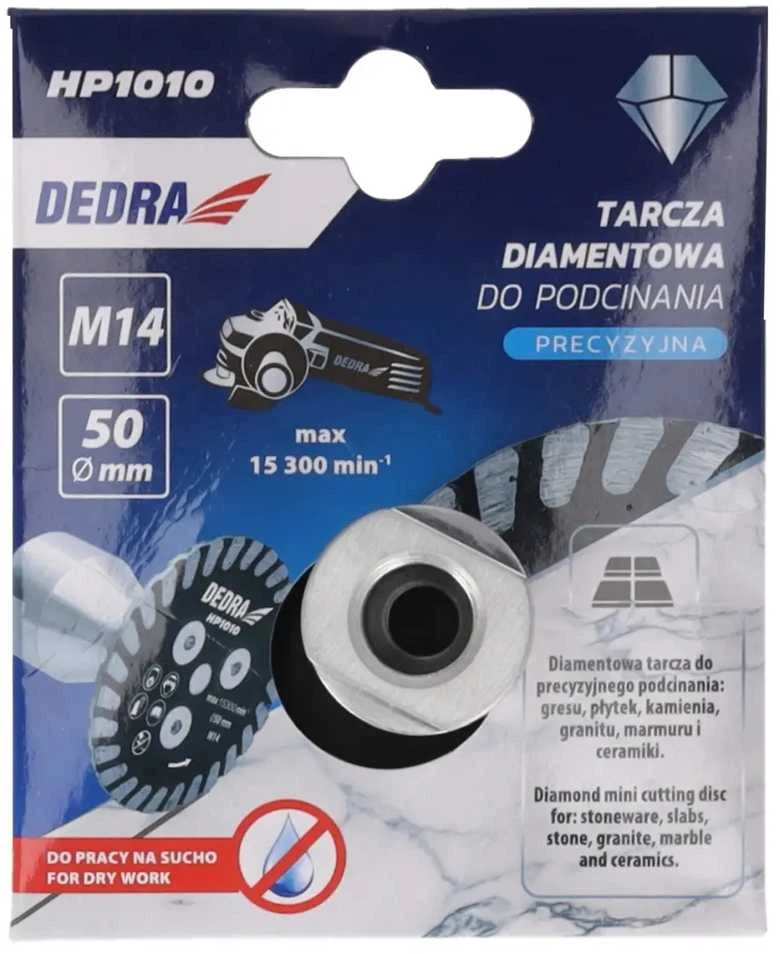 Dedra Tarcza Deimantinis pjovimo diskas 50 mm/m14