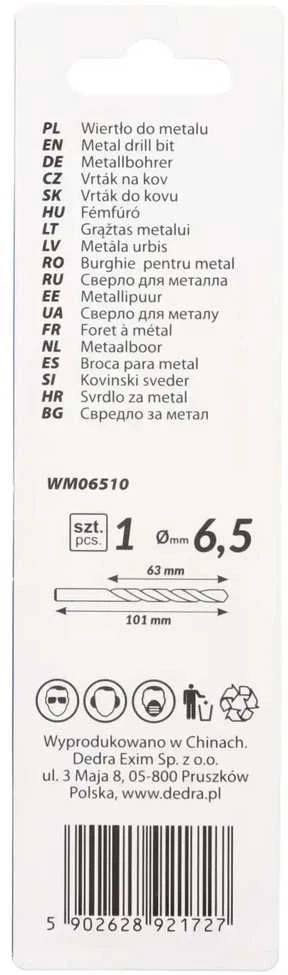 Grąžtas Dedra Grtas metalui 1 vnt HSS DIN338 65x101mm