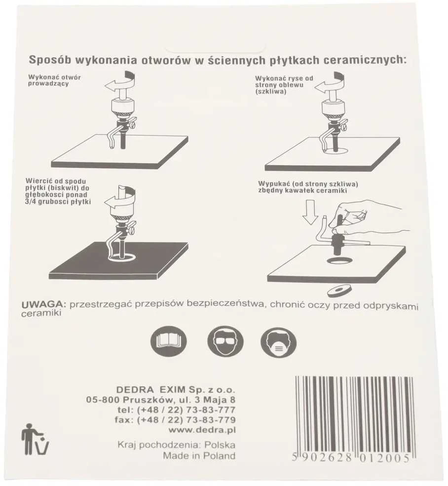 Dedra Wycinacz Profesionalus plytelių skylių pjaustytuvas 22-100