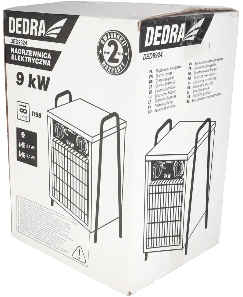 Dedra Elektrinis šildytuvas 9 kW, 3 fazių
