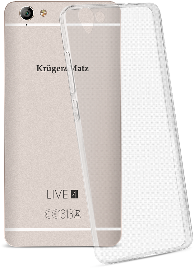 Dėklas Kruger & Matz Back „KrugerMatz“ galinis viršelis, skirtas „LIVE 4“ modeliui