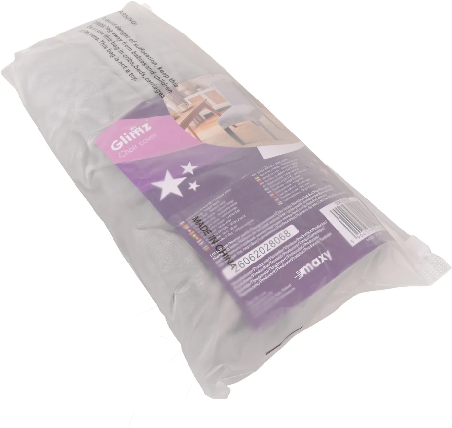 Glimz pilka velvet chair cover