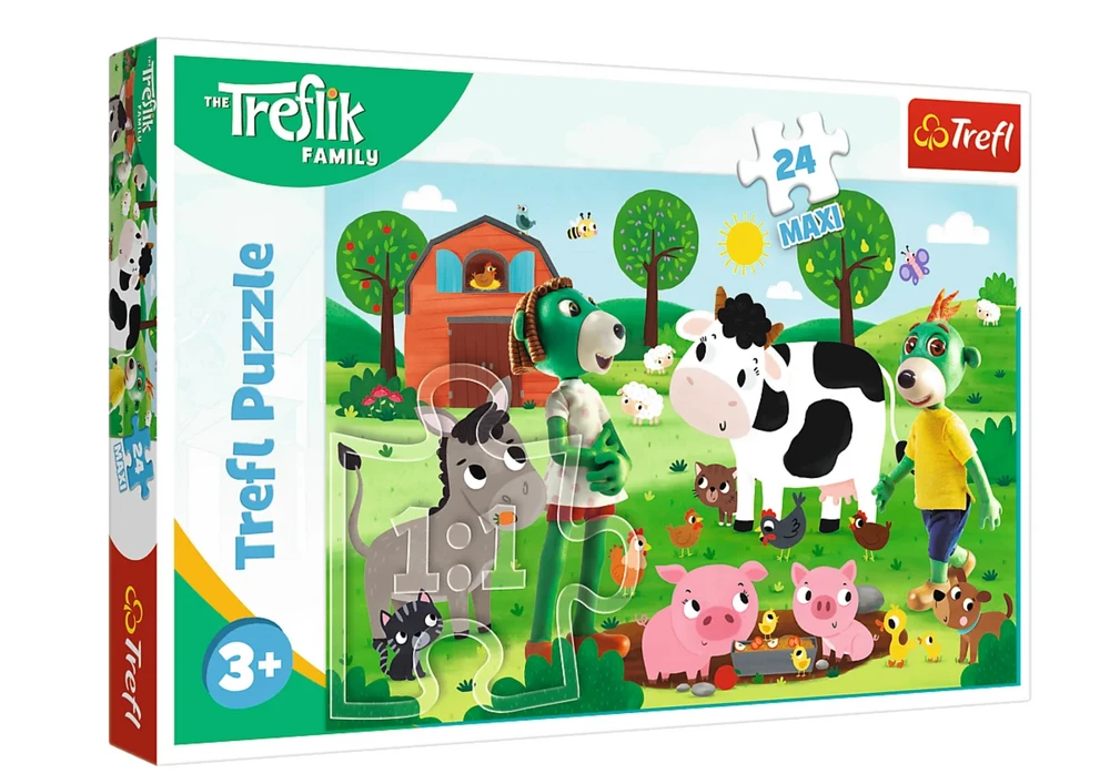 Trefl dėlionė 24 vnt. - Treflikai kaime