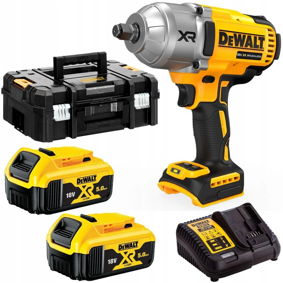 Dewalt Akumuliatorinis smūginis veržliasukis DCF900P2T-QW, 18V, 1/2", 2x5.0 Ah