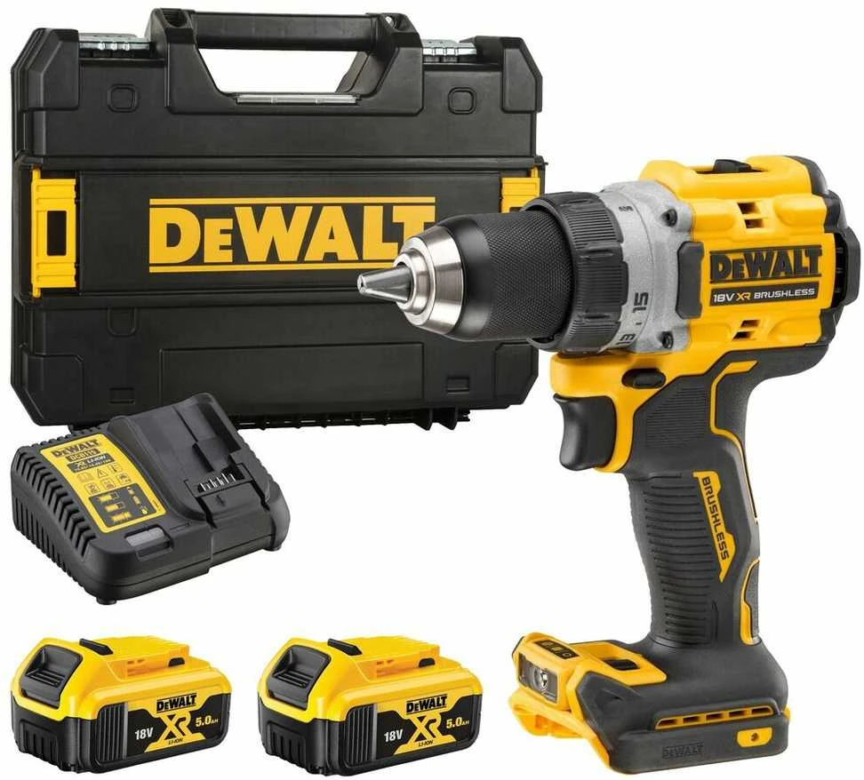 Suktuvas-gręžtuvas DeWalt DCD800P2T; 18 V; 2x5,0 Ah akum.