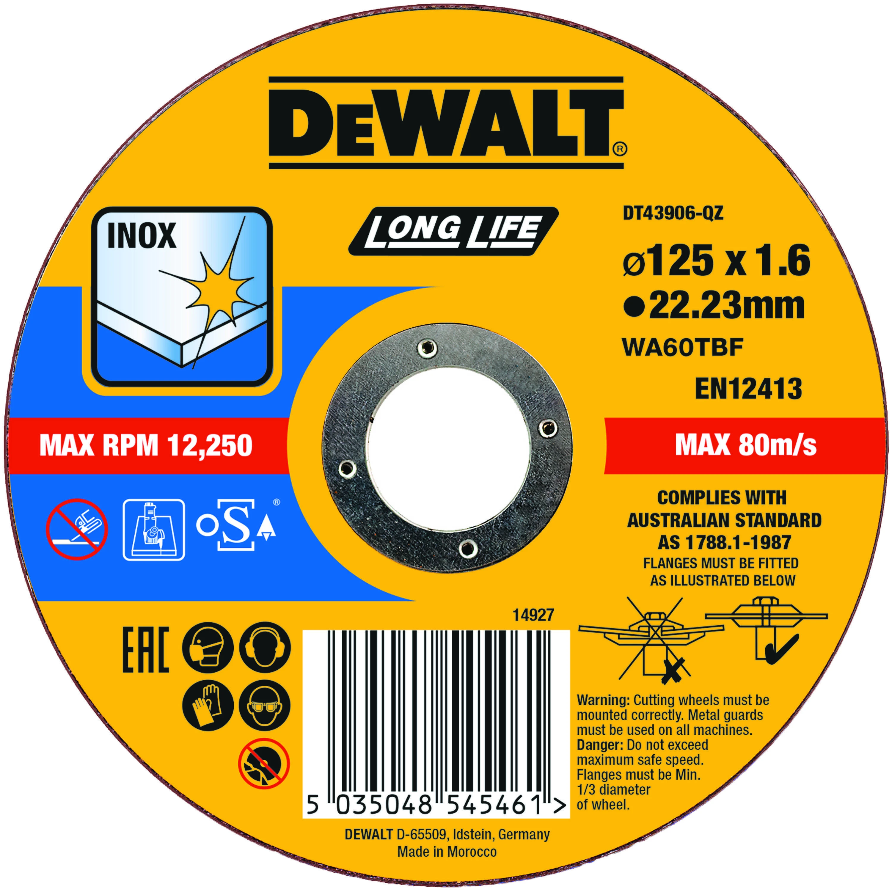 Tarcza DEWALT metalinis diskas 125x1,6 mm