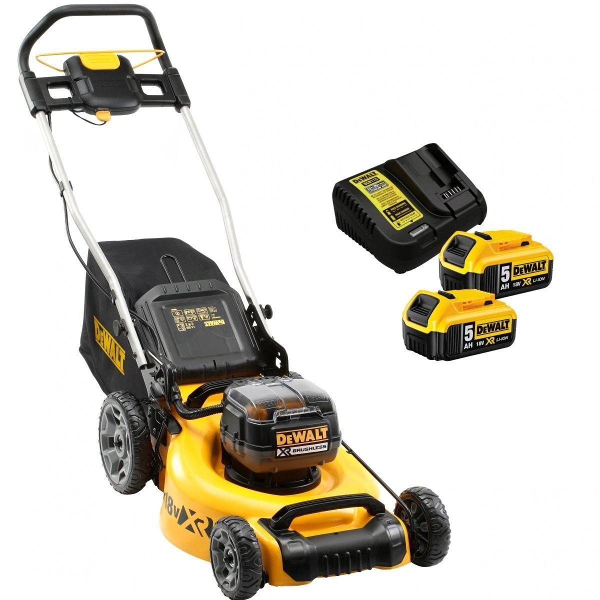 Akumuliatorinė vejapjovė DeWalt DCMW564P2; 2x18 V; 2x5,0 Ah akum.