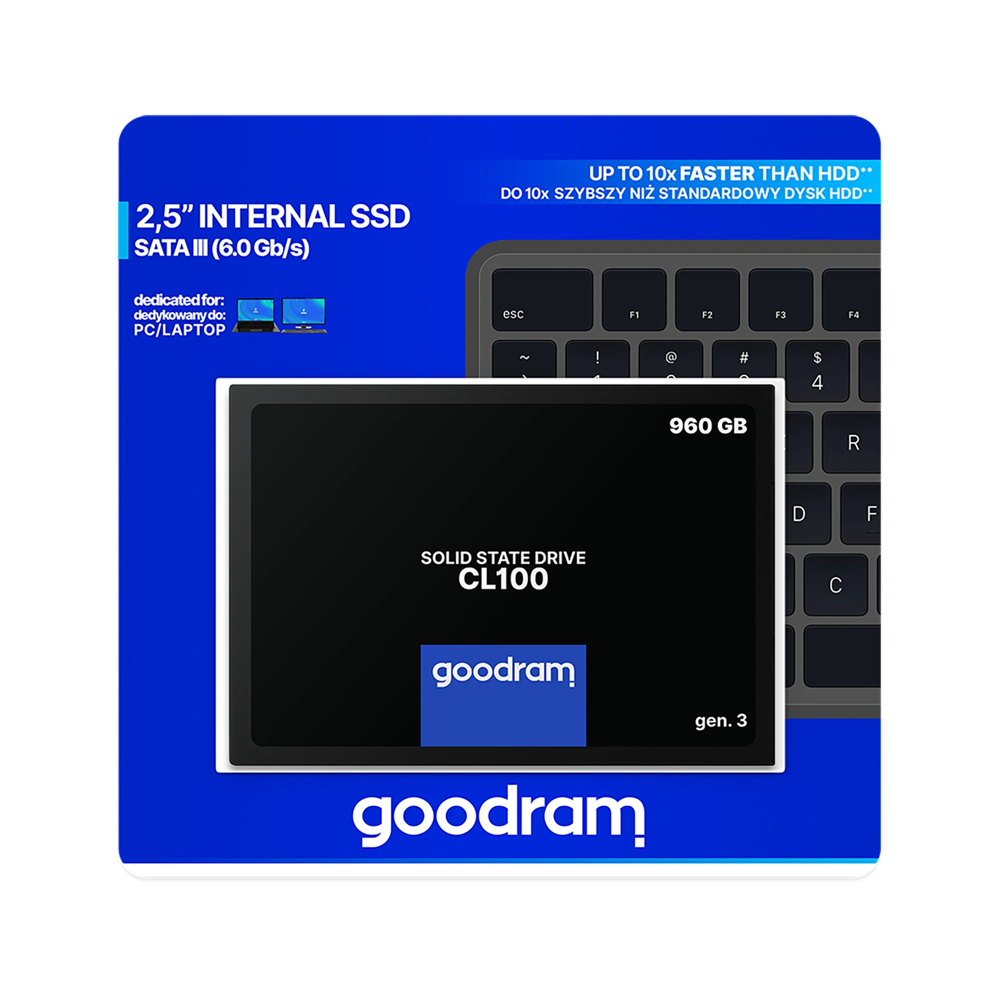 GOODRAM SSD CL100 GEN.3 960GB 2,5" SATA3 540/460 MB/s