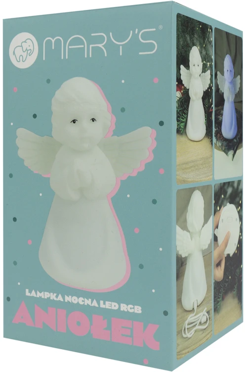 Eco Light Mary’s lampka nocna led aniołek rgb