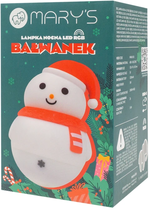 Eco Light Mary’s lampka nocna led bałwan