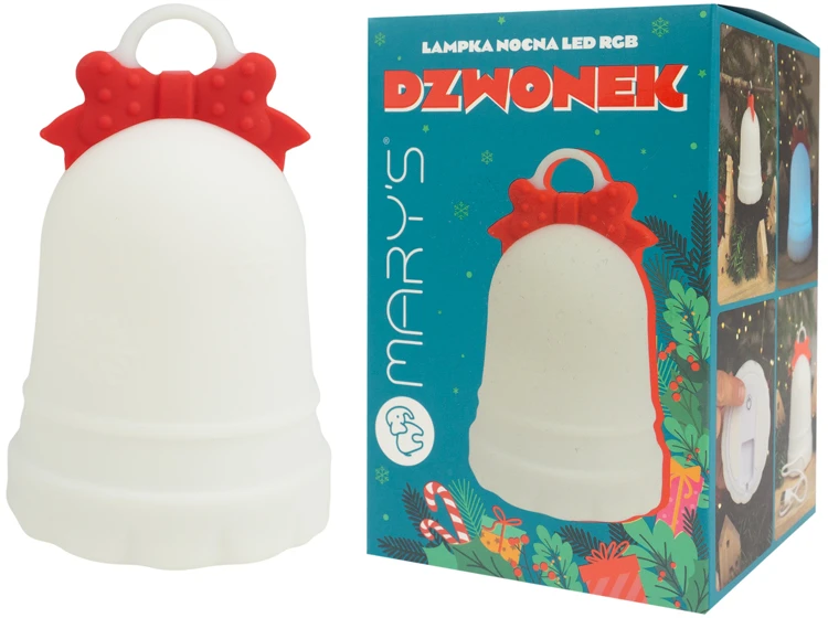 Eco Light Mary’s lampka nocna led dzwonek rgb