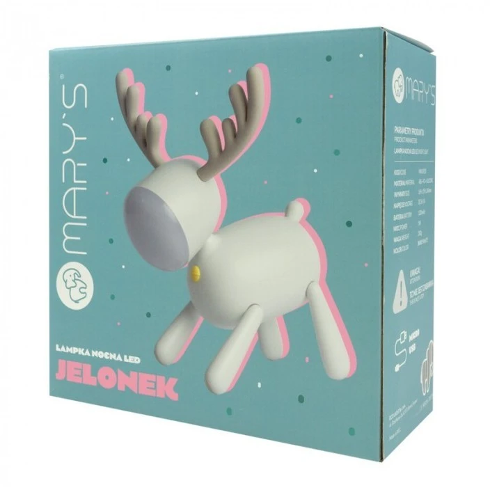 Eco Light Mary’s lampka nocna led jelonek balta