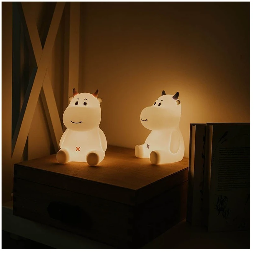 Eco Light Mary’s lampka nocna led krówka mėlyna