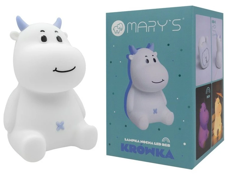 Eco Light Mary’s lampka nocna led krówka mėlyna
