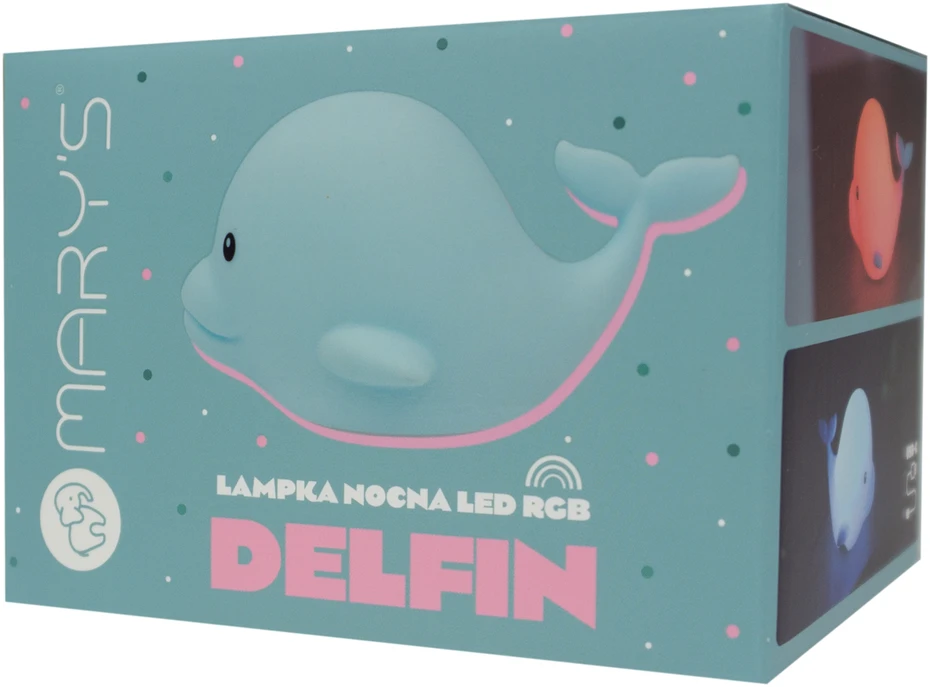 Eco Light MARY'S MW61414 RGB Dolphin LED naktinė lemputė