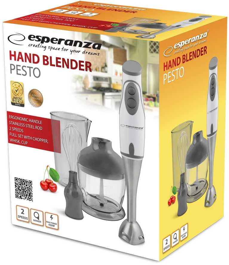 Maišytuvas hand Esperanza Pesto EKM003E (450W, pilka color)