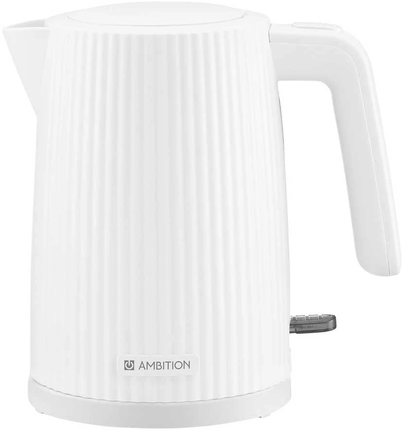 Czajnik, Virdulys, Elektrinis virdulys 1,7 l, garbanotas, baltas AMBITION ELECTRO