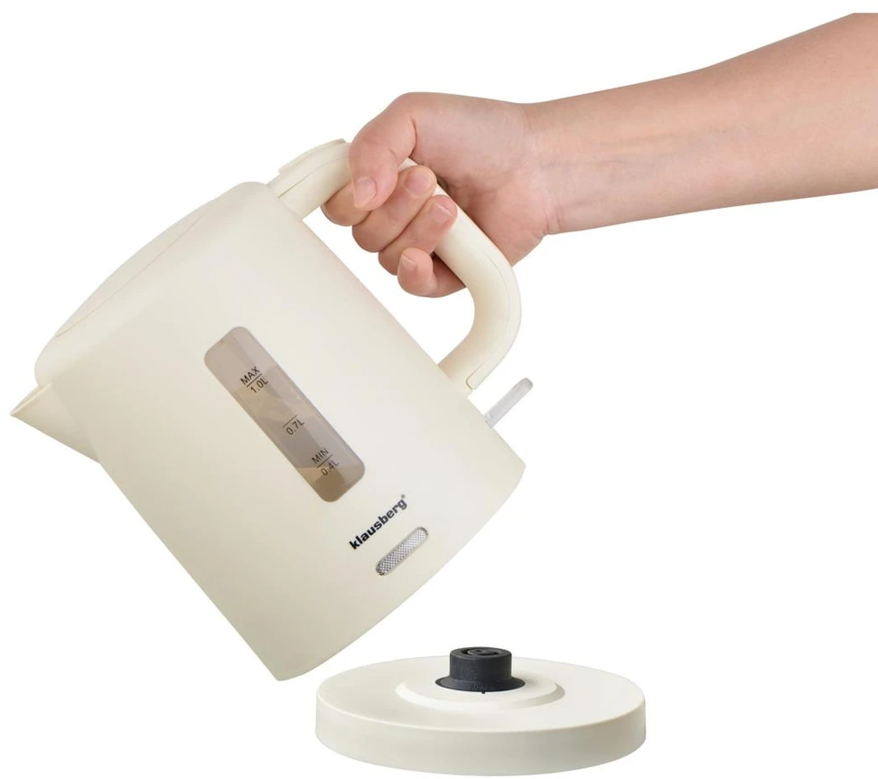 Elektrinis virdulys, turistinis, kreminė, 1,0l, klausberg, kb-9047