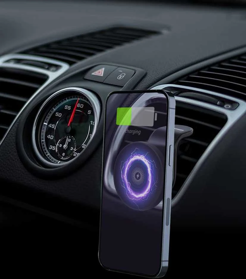 EMH146 Esperanza magnetinis automobilio telefono laikiklis su įkrovimo lankeliu