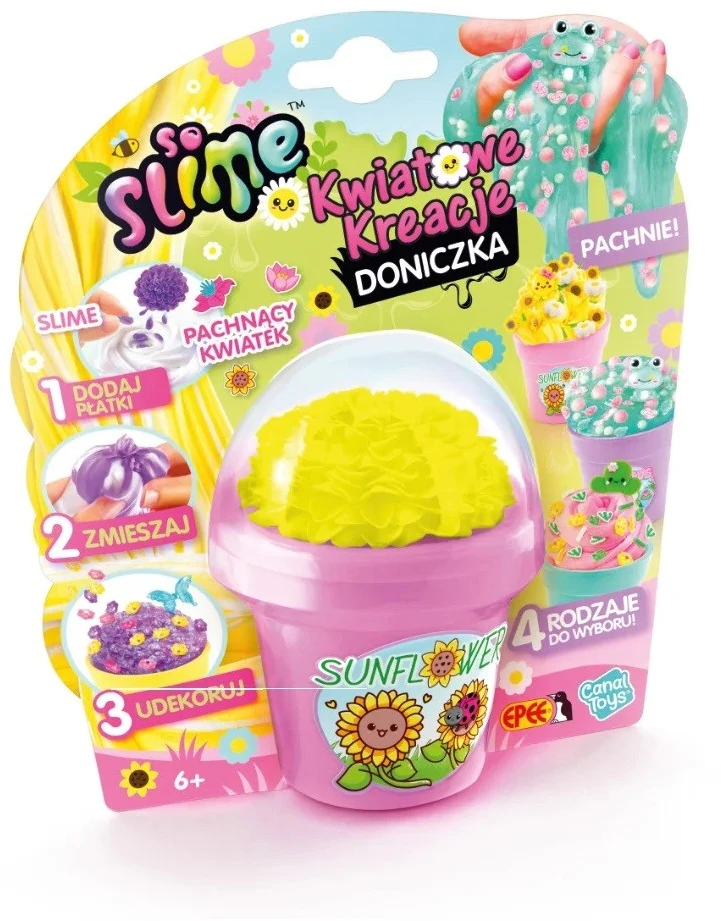 Epee Rinkinys „Slime Flower Creations“ kūrybinis rinkinys – rožinis gėlių vazonas