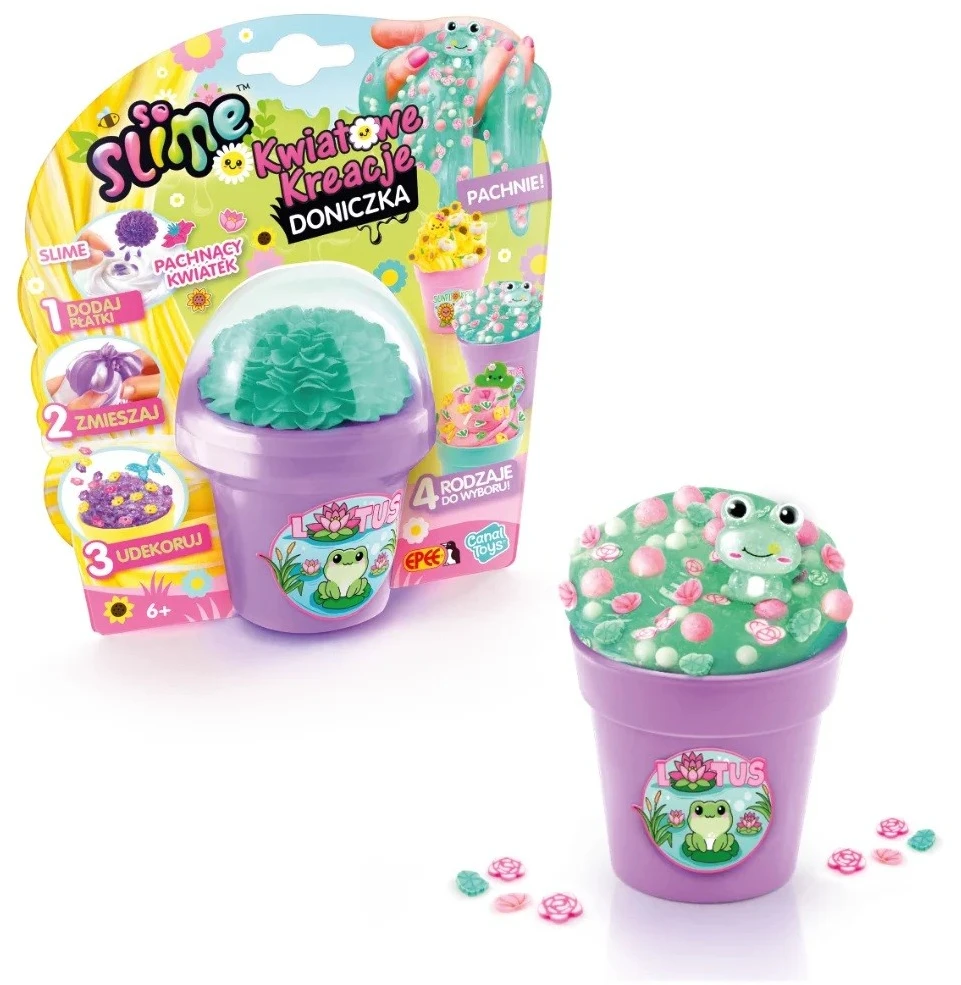 Epee Rinkinys „Slime Flower Creations“ kūrybinis rinkinys – violetinis vazonas