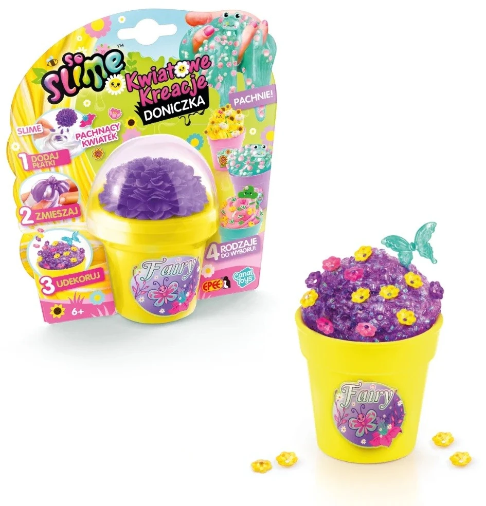 Epee Rinkinys „Slime Flower Creations“ kūrybinis rinkinys – geltonas gėlių vazonas