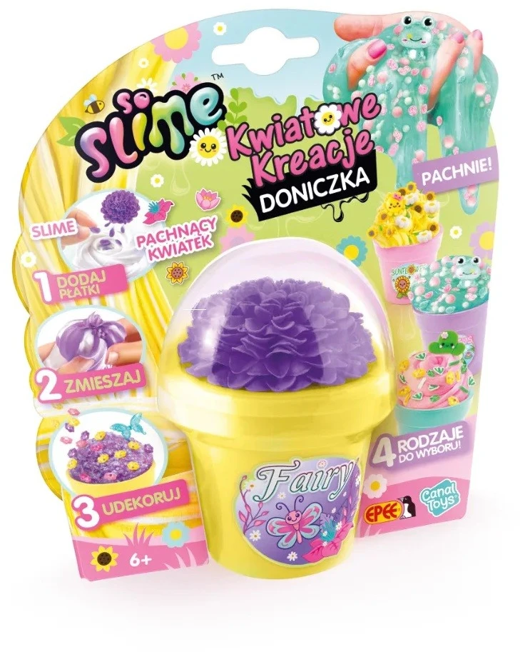 Epee Rinkinys „Slime Flower Creations“ kūrybinis rinkinys – geltonas gėlių vazonas