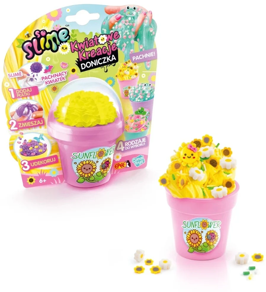 Epee Rinkinys „Slime Flower Creations“ kūrybinis rinkinys – rožinis gėlių vazonas
