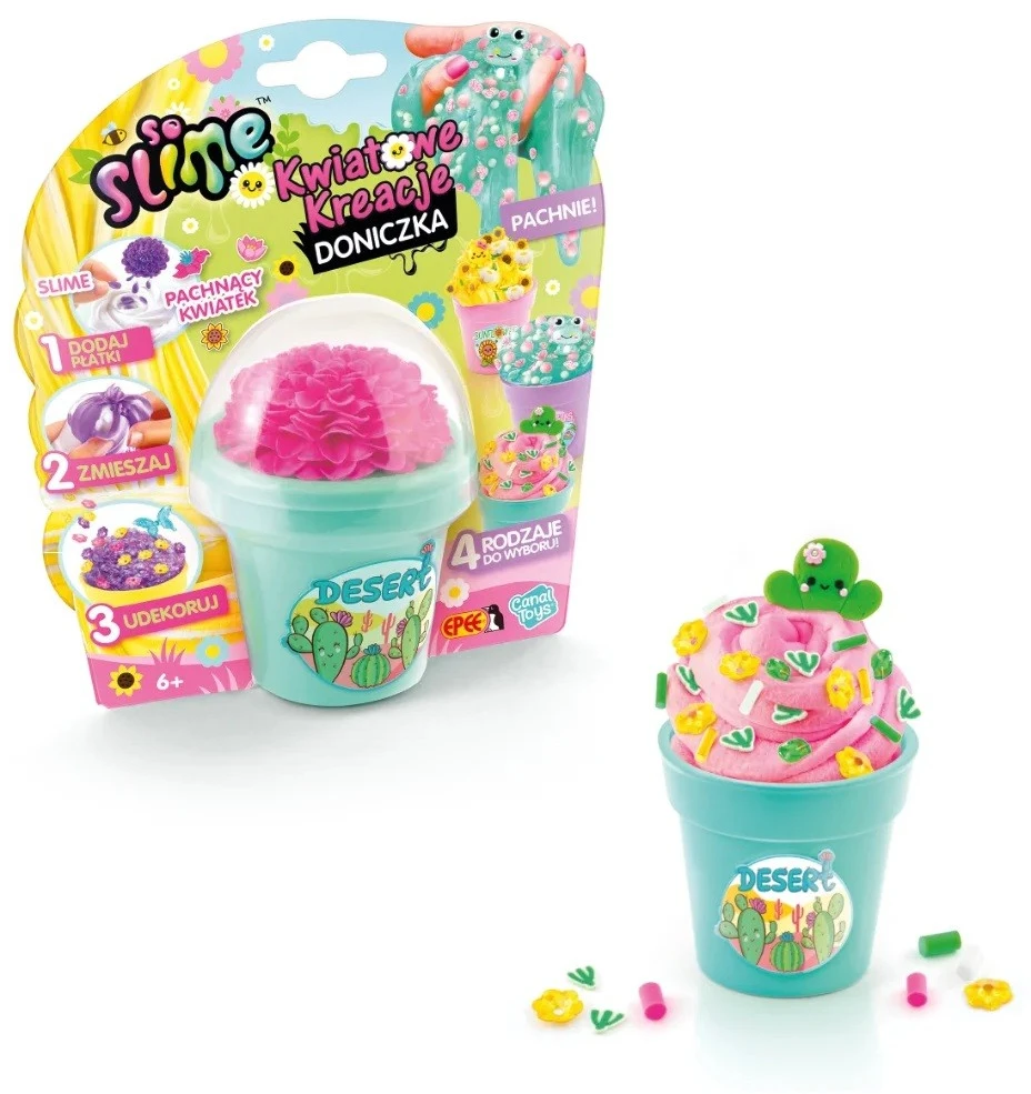 Epee Rinkinys „Slime Flower Creations“ kūrybinis rinkinys – žalias vazonas