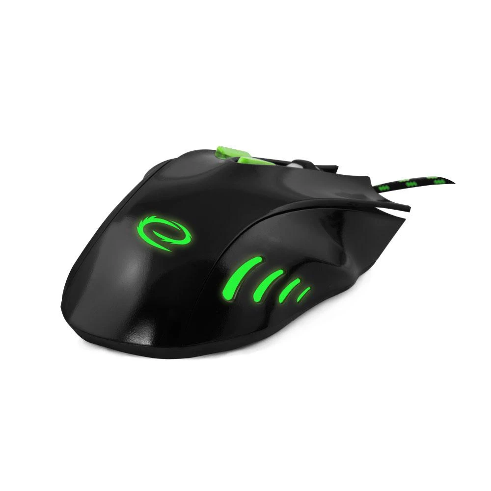 ESPERANZA EGM401KG - 5901299925423 ESPERANZA EGM401KG MX401 HAWK - su laidu 7D GAMING Optinė pelė USB - Juodas-Žalias
