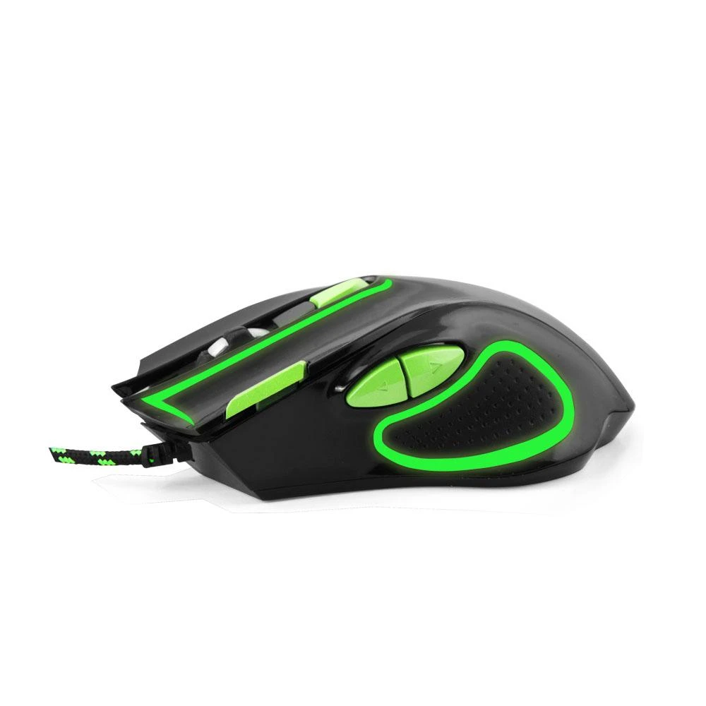 ESPERANZA EGM401KG - 5901299925423 ESPERANZA EGM401KG MX401 HAWK - su laidu 7D GAMING Optinė pelė USB - Juodas-Žalias
