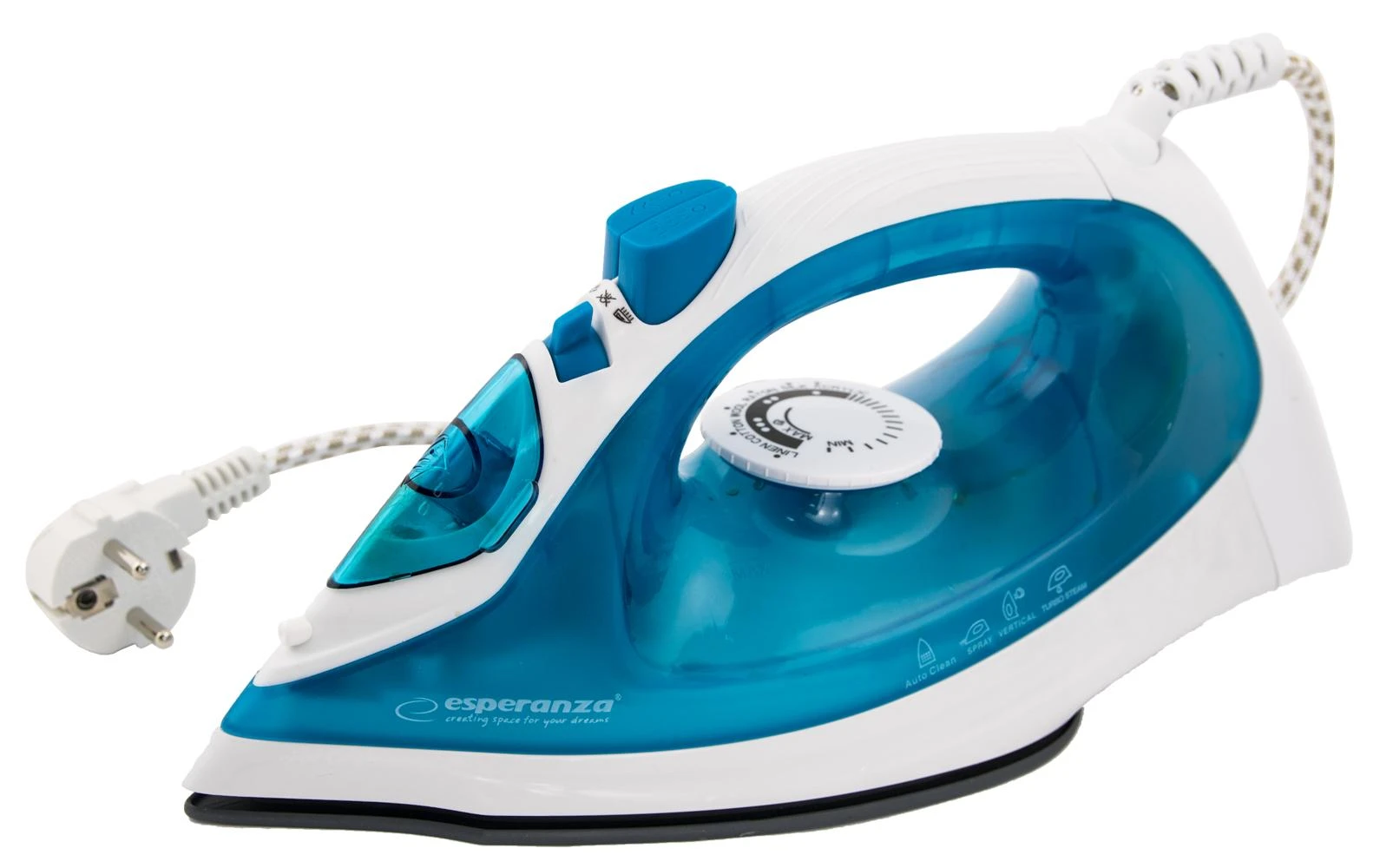 Lygintuvas steam Esperanza Ceramic EHI002 (2200W, mėlynas color)