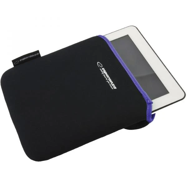 Planšetės dėklas Esperanza Neoprene ET172V, 9.7", juoda/violetinė, 9.7'' planšetiniams kompiuteriams