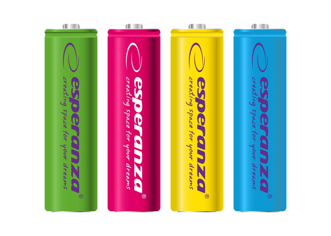 Esperanza EZA108 R6 AA Ni-MH 2000mAh baterijos, spalvotos - 4 vnt