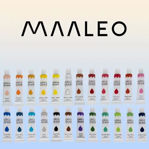 Acrylic paints 24pcs.- 12ml. Maaleo 20363