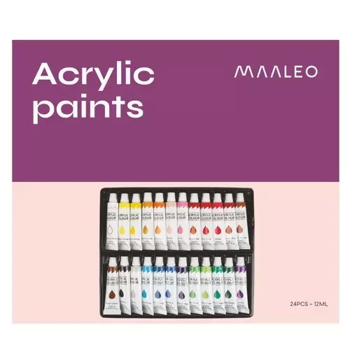 Acrylic paints 24pcs.- 12ml. Maaleo 20363