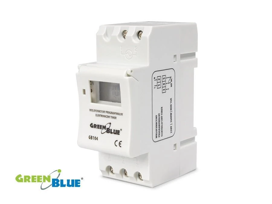 GreenBlue PROGRAMUOJAMAS ELEKTRONINIS LAIKO JUNGIKLIS GB-104
