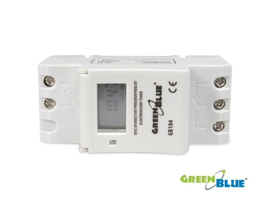 GreenBlue PROGRAMUOJAMAS ELEKTRONINIS LAIKO JUNGIKLIS GB-104