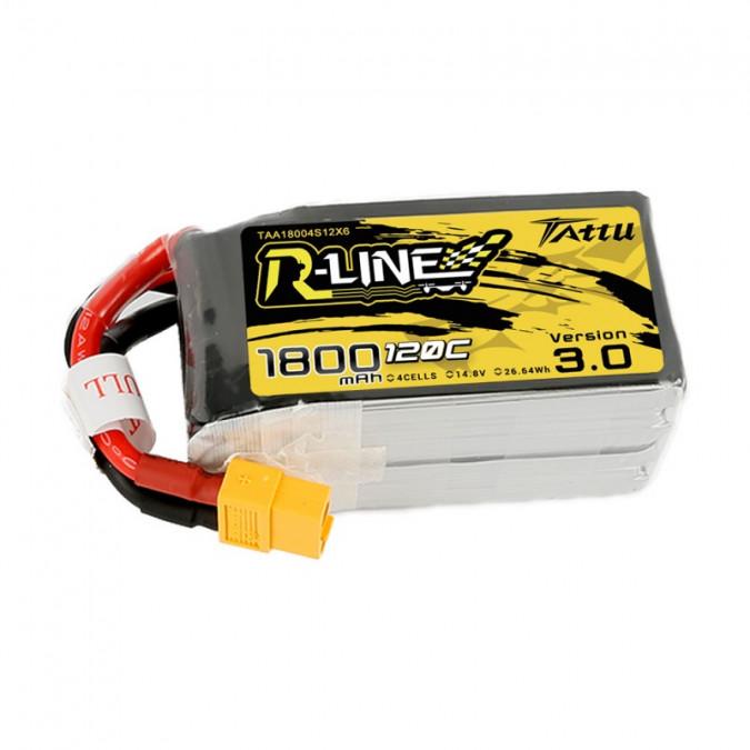 4S-1800mAh-100C - Tattu FunFly Lipo Battery Pack - 14.8V-XT60