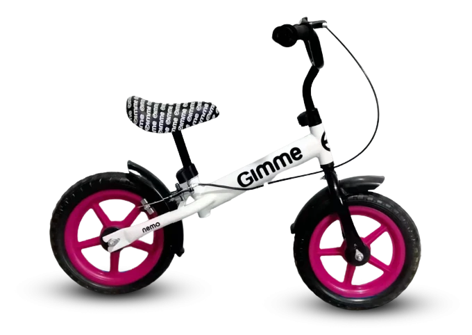 Gimme GIMMIK Bėgimo dviratis su stabdžiais Nemo 11 rožinis 3+