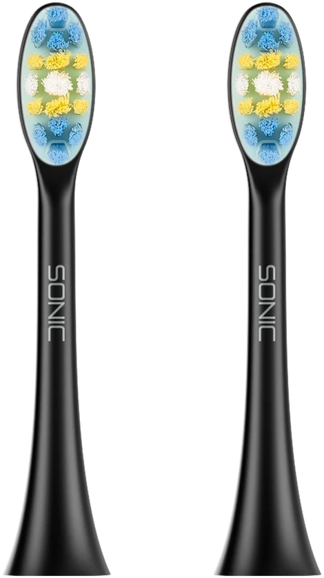 Dvi juodos Teesa Sonic atsarginės galvutės