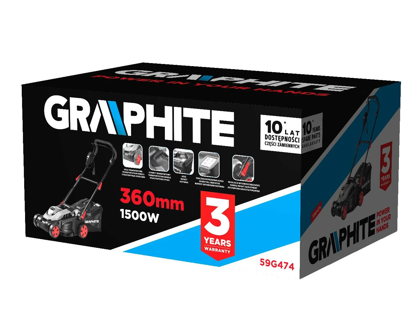 Graphite 59G474 elektrinė vejapjovė