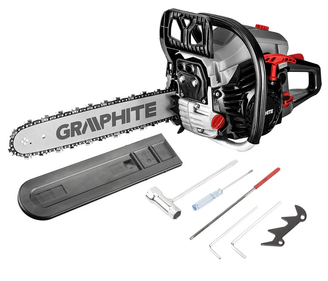 Graphite benzininis grandininis pjūklas 58G953, 2kW (2,7KM), 16" (400 mm)