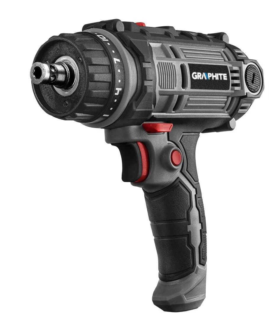 Graphite Wiertarko Wkretarka 300 W laidinis gręžtuvas-suktuvas, 10 mm savaime užsifiksuojantis griebtuvas, nešiojimo dėklas