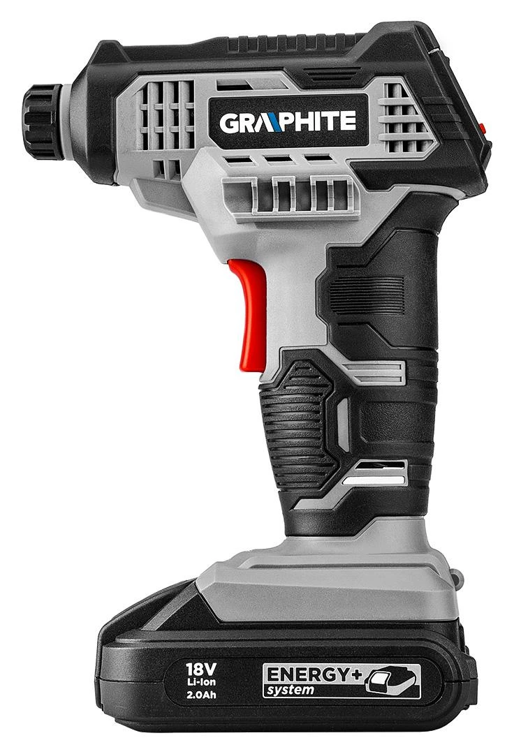 GRAPHITE kompresorius akumuliatorinis Energy+ 18V, be akumuliatoriaus ir kroviklio