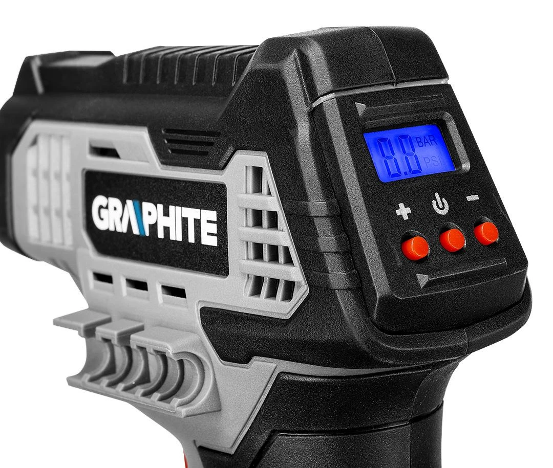 GRAPHITE kompresorius akumuliatorinis Energy+ 18V, be akumuliatoriaus ir kroviklio