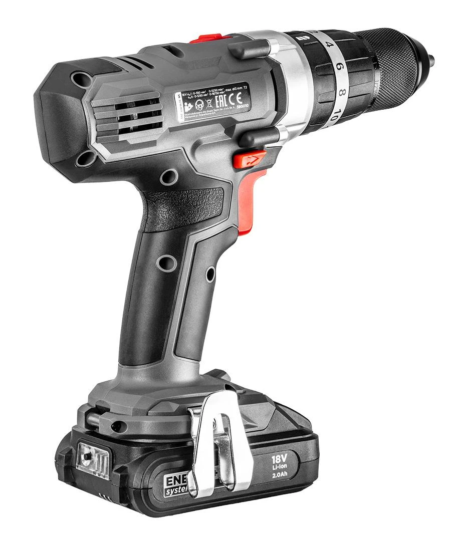 Smūginis Akumuliatorinis gręžtuvas - suktuvas GRAPHITE 58G010, 18V, be akumuliatoriaus ir kroviklio
